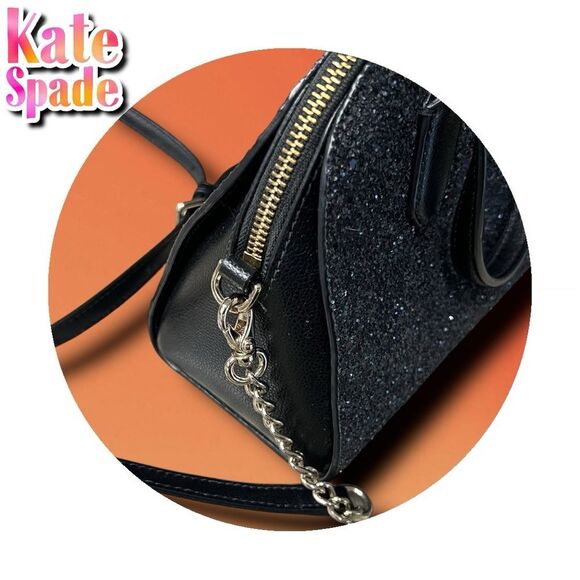 Preowned EUC Kate Spade Laurel Way Glitter Mini Reiley Satchel – Black - Picture 7 of 13